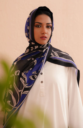Rung (Colors Of Life) - Black & Blue Scarf