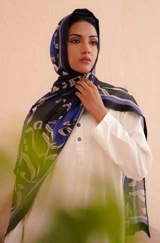 Rung (Colors Of Life) - Black & Blue Scarf