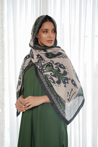 Dastoor (Traditions) - Black & Green Scarf