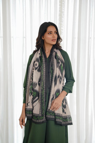 Dastoor (Traditions) - Black & Green Scarf